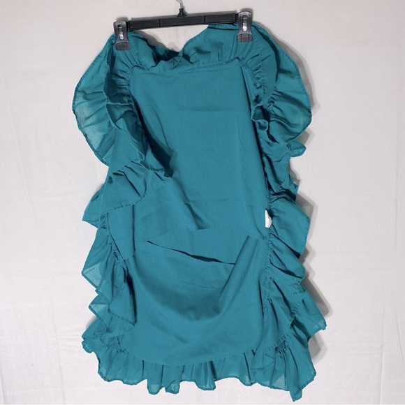 Vintage 90s Teal Pillowcases With Ruffle Trim x2 - Picture 6 of 16